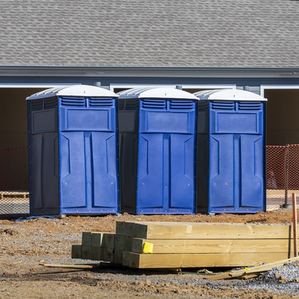 how often are the portable toilets cleaned and serviced during a rental period in Seney